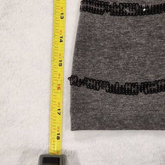 Van Heusen Gray Sequin Top Size extra small 3/4 Sleeve - Picture 8 of 12